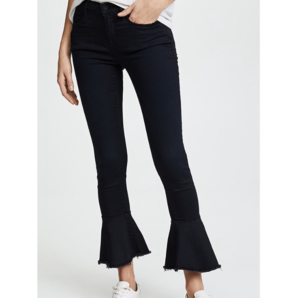 Frame denim flounce hem skinny 25